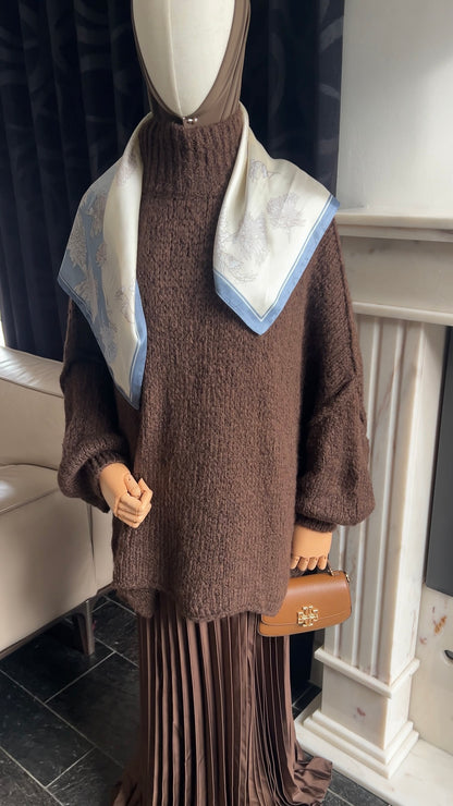 FLUFFY SWEATER BROWN