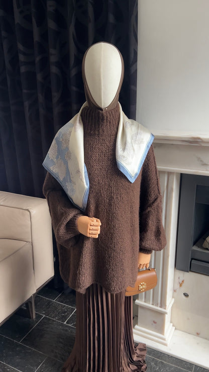 FLUFFY SWEATER BROWN