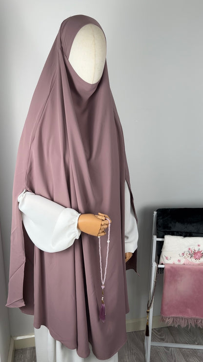LONG KHIMAR PURPLE PINK