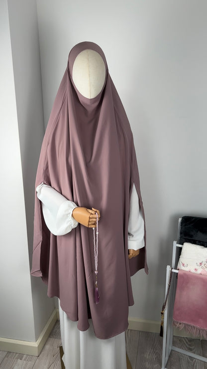 LONG KHIMAR PURPLE PINK