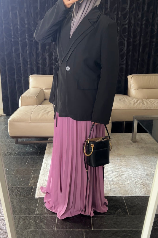 PURPLE PINK PLISSÉ SKIRT