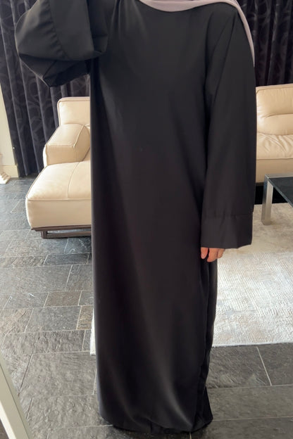BLACK ESSENTIAL SILK DRESS