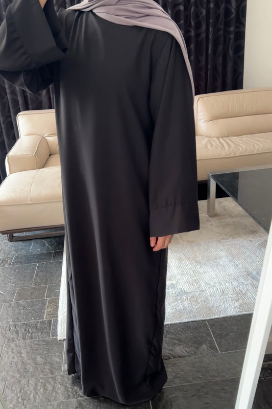 BLACK ESSENTIAL SILK DRESS