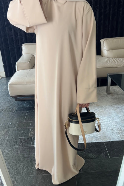BEIGE ESSENTIAL SILK DRESS