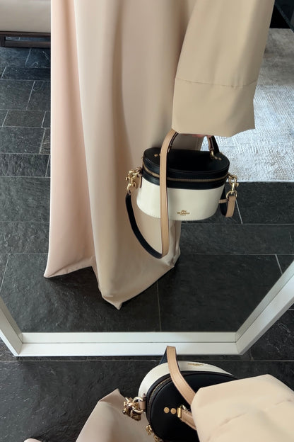 BEIGE ESSENTIAL SILK DRESS