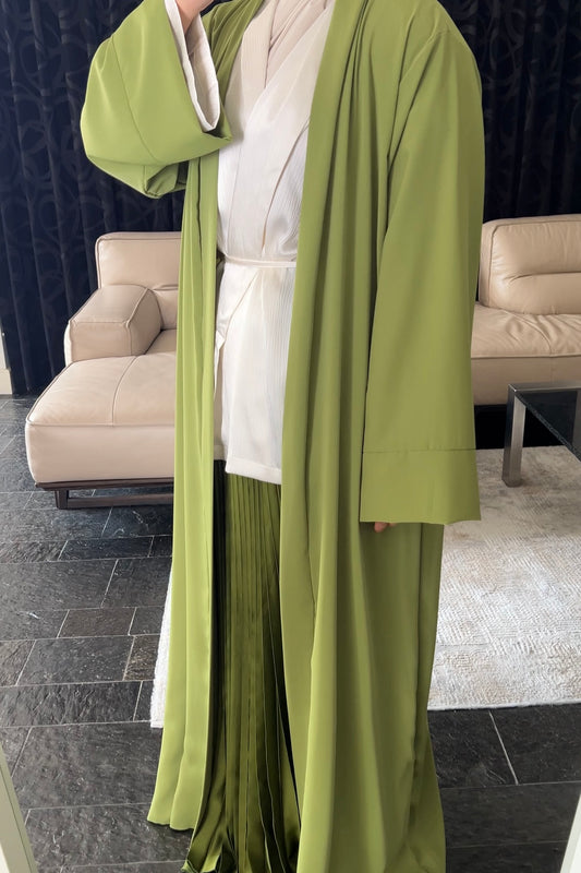 OLIVE ESSENTIAL SILK ABAYA