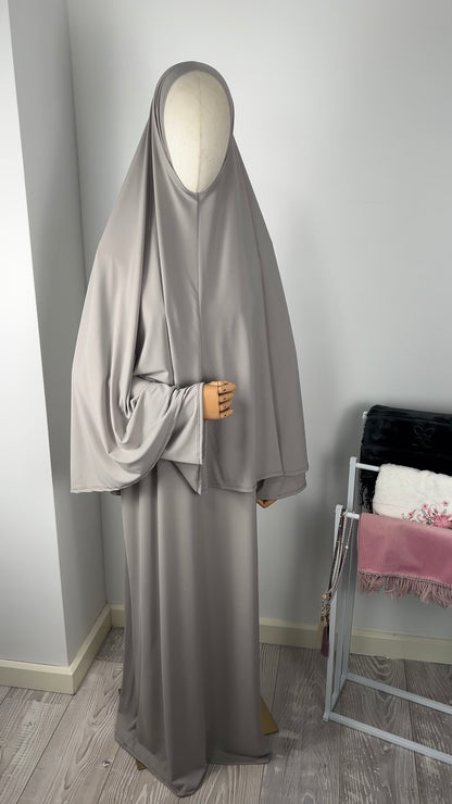 ABAYA KHIMAR SET LIGHT TAUPE