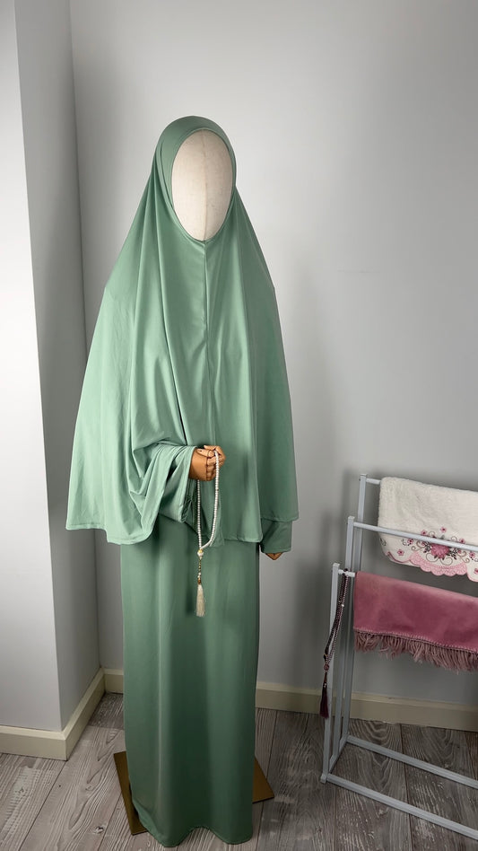 ABAYA KHIMAR SET GREEN
