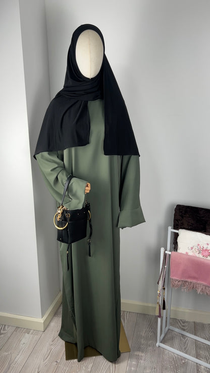 TALL SILK ABAYA KHAKI