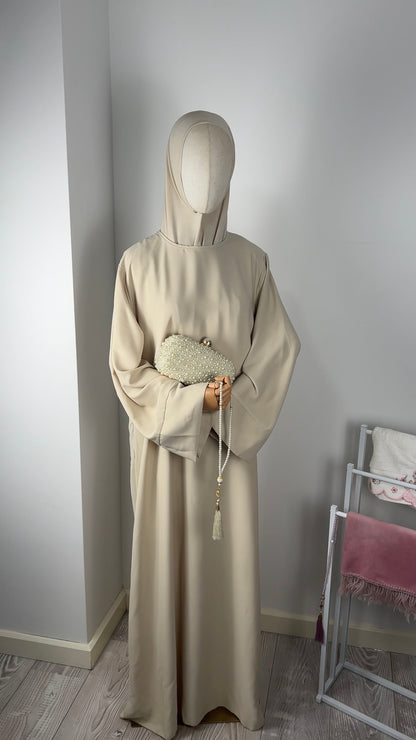 SILK ABAYA BEIGE