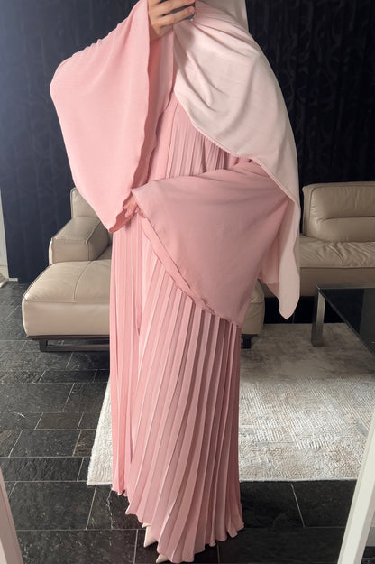OLD ROSE PLEATED DRESS