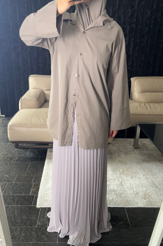 MOCHA OVERSIZED SHIRT