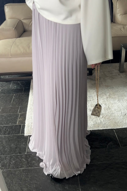 PURPLE DOUBLE PLISSÉ SKIRT
