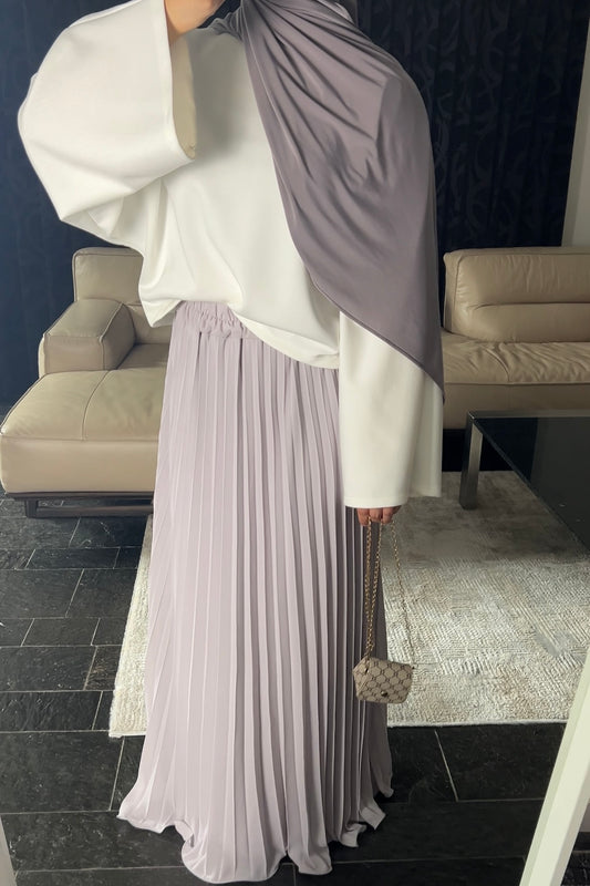 PURPLE DOUBLE PLISSÉ SKIRT