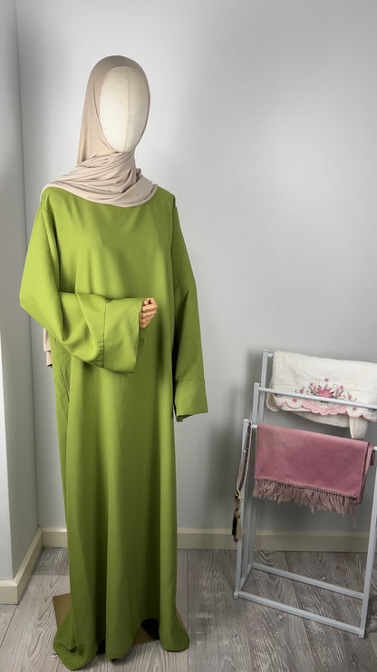 SILK ABAYA OLIVE