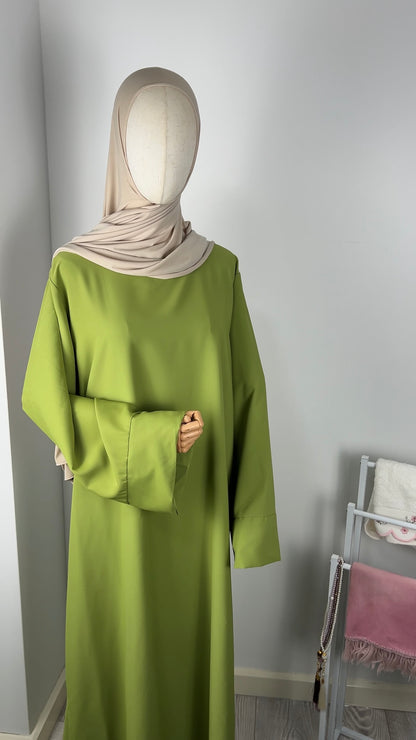 SILK ABAYA OLIVE