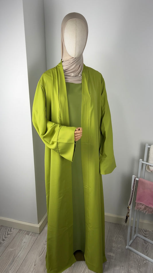 SILK KIMONO OLIVE