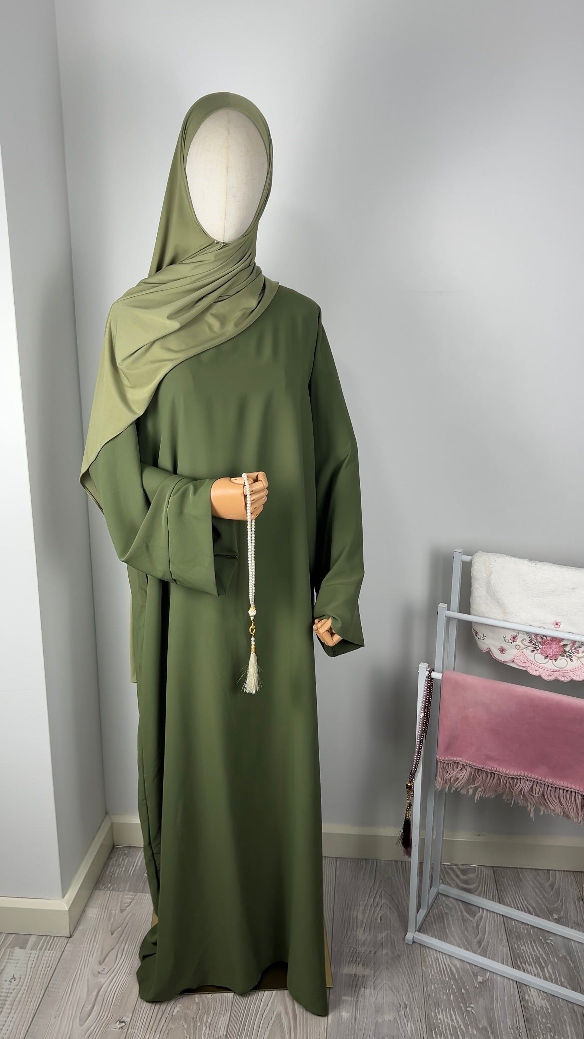 SILK ABAYA KHAKI