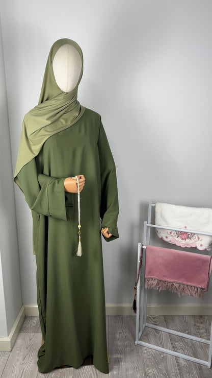 SILK ABAYA KHAKI