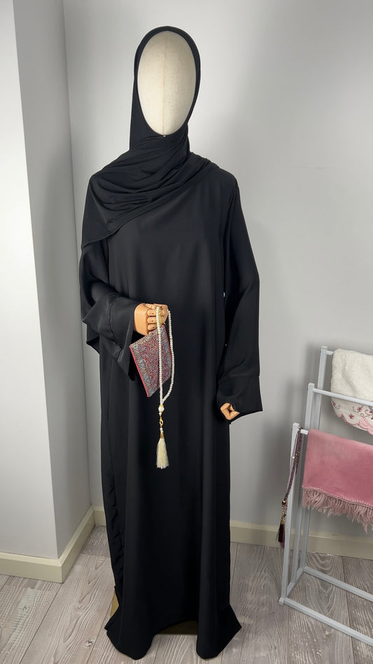 TALL SILK ABAYA BLACK