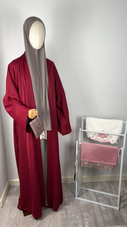 SILK KIMONO BORDEAUX