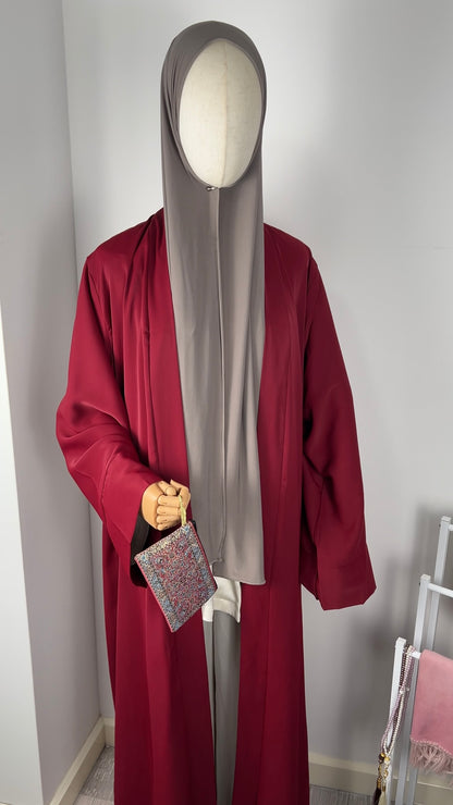 SILK KIMONO BORDEAUX