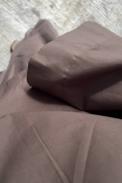 DARK-BROWN COTTON SKIRT SET