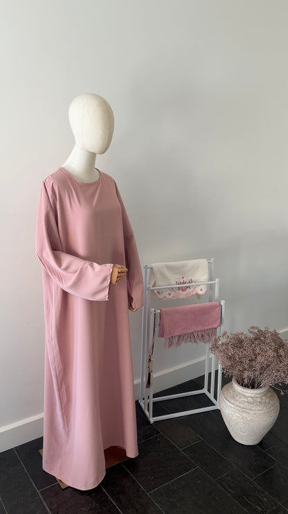 LACE ABAYA KHIMAR SET PINK