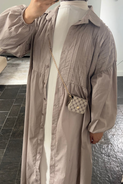 MOCHA PUFF DRESS