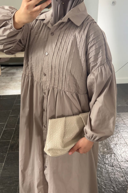 MOCHA PUFF DRESS