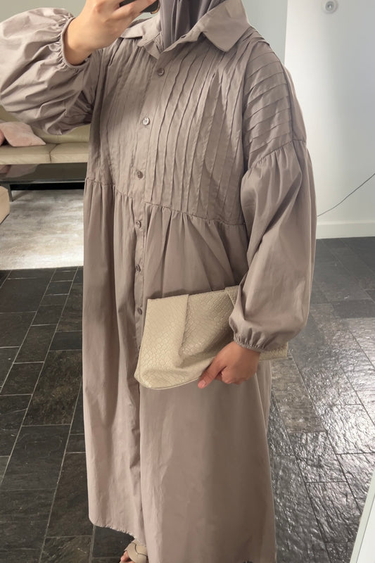 MOCHA PUFF DRESS