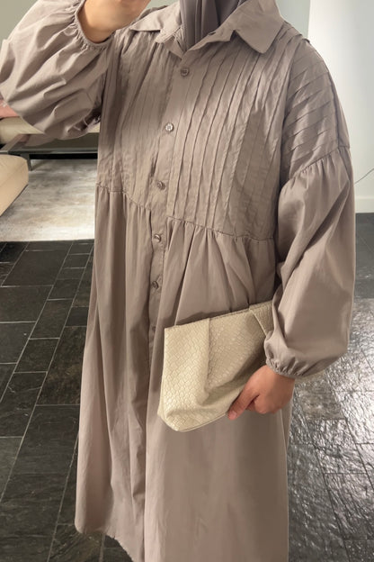 MOCHA PUFF DRESS