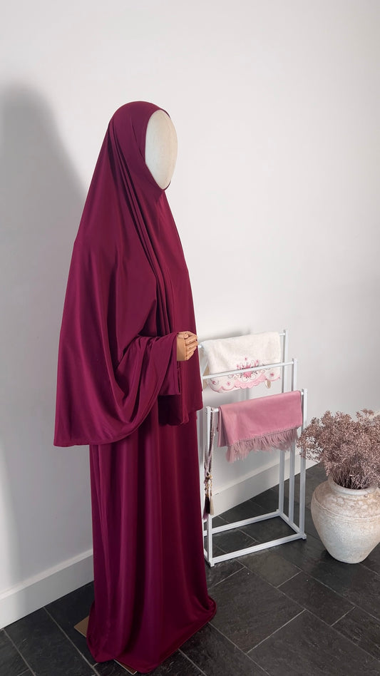 ABAYA KHIMAR SET BORDEAUX