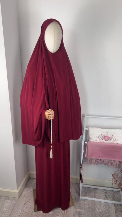 SKIRT KHIMAR SET BORDEAUX