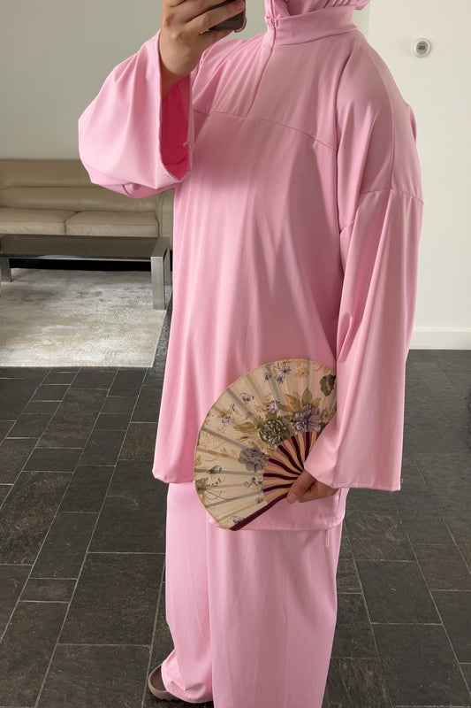 PINK ZIP BURKINI (3 piece)