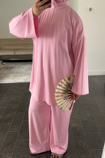 PINK ZIP BURKINI (3 piece)