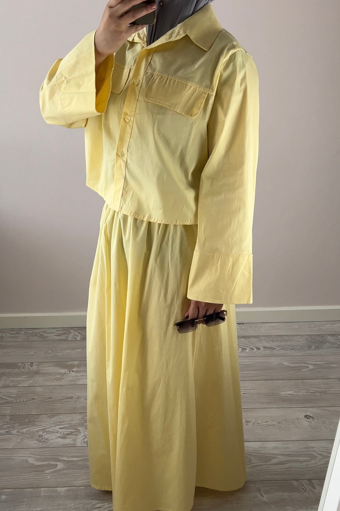 BUTTER YELLOW POCKET SET (cotton)