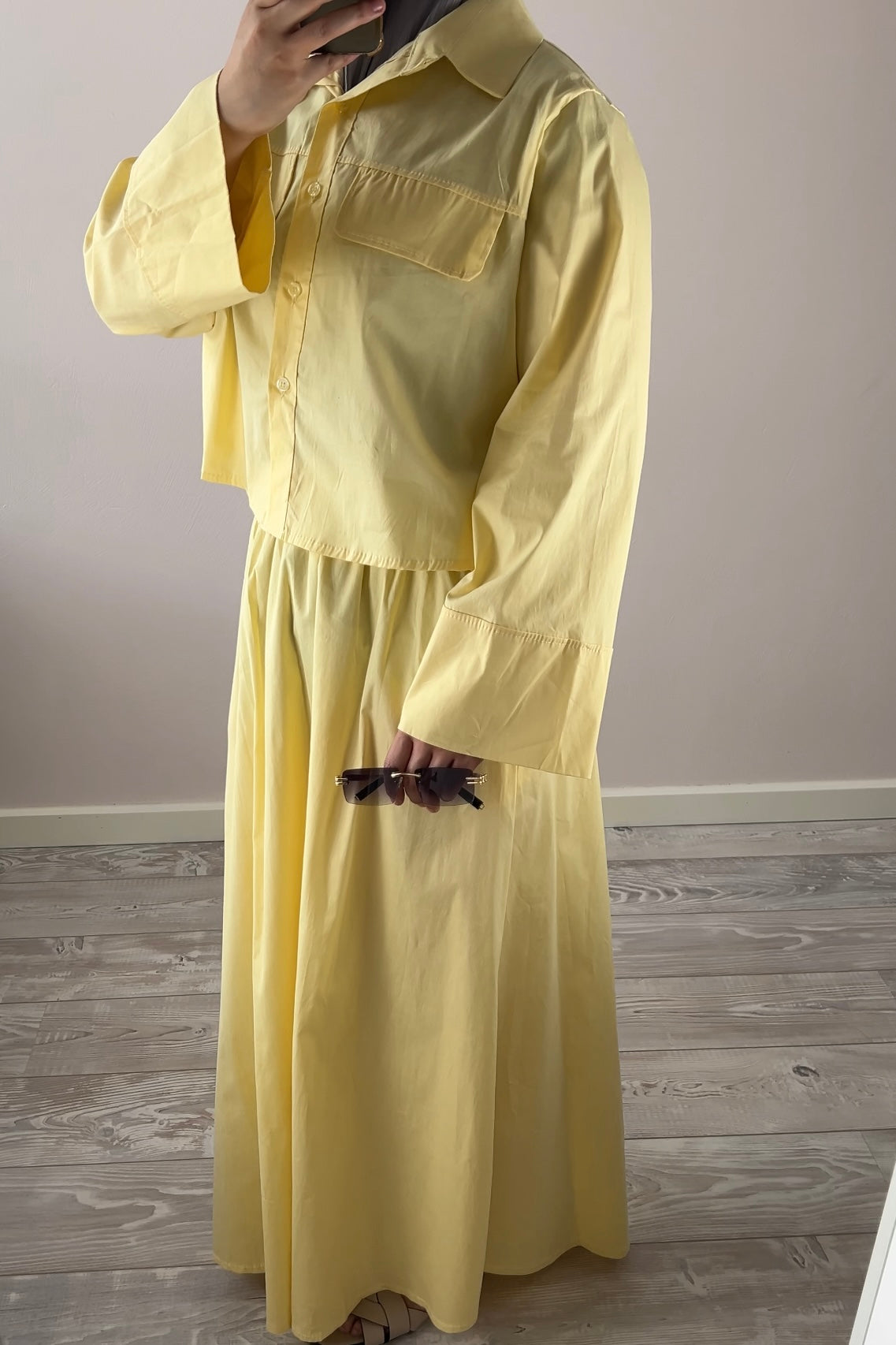 BUTTER YELLOW POCKET SET (cotton)