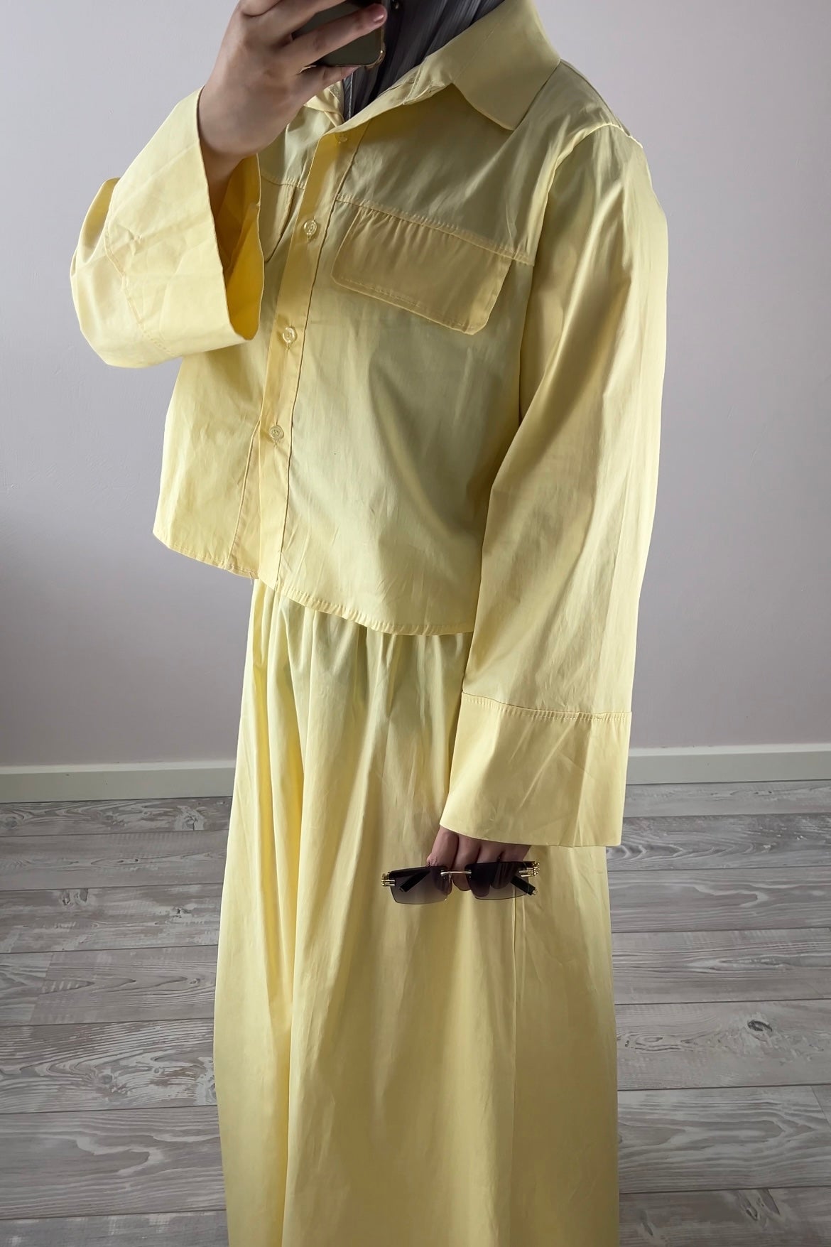 BUTTER YELLOW POCKET SET (cotton)