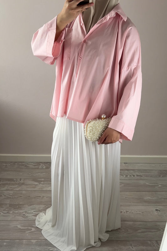 PINK BUTTON SHIRT