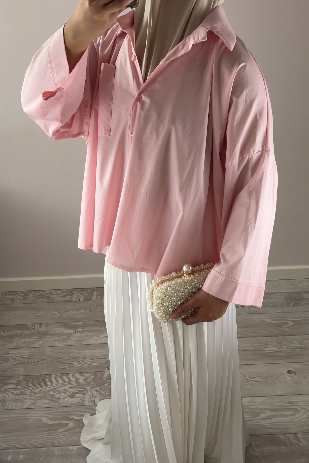 PINK BUTTON SHIRT