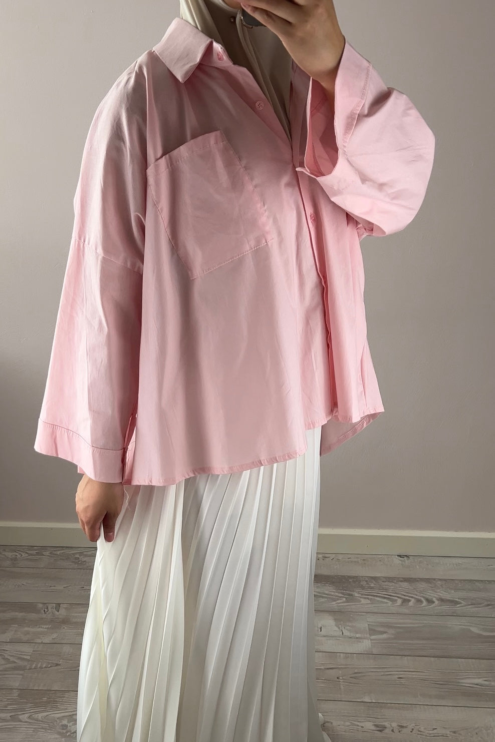 PINK BUTTON SHIRT