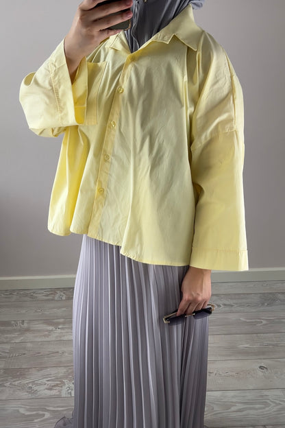 BUTTER YELLOW BUTTON SHIRT