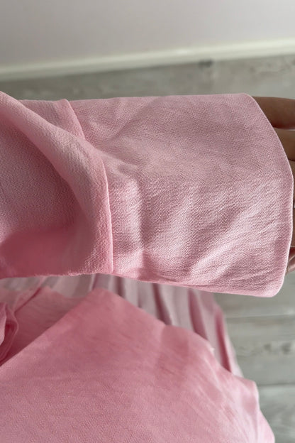 PINK PLISSE WRAP SET