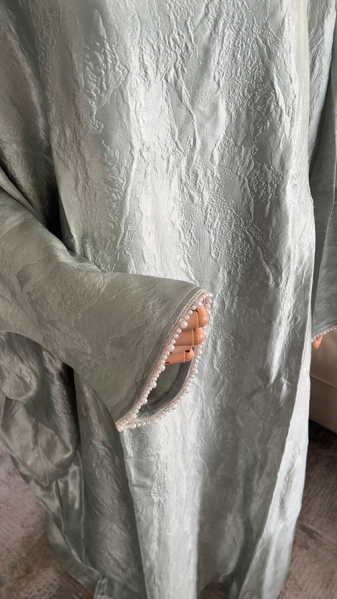 PEARL ABAYA LIGHT GREEN