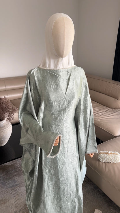 PEARL ABAYA LIGHT GREEN