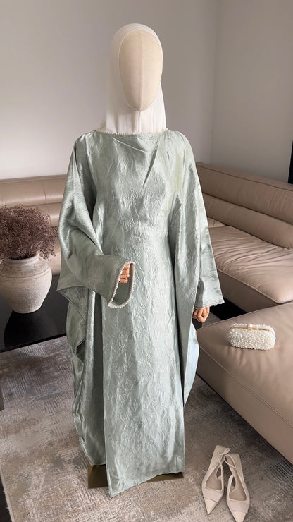 PEARL ABAYA LIGHT GREEN