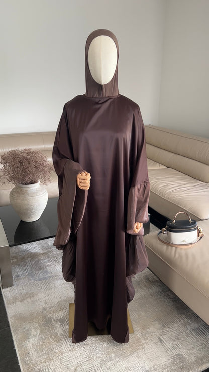 BUTTERFLY ABAYA CHOCO