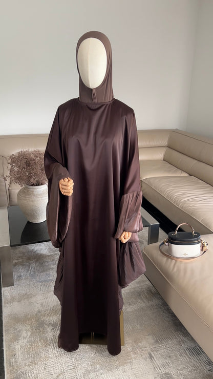 BUTTERFLY ABAYA CHOCO