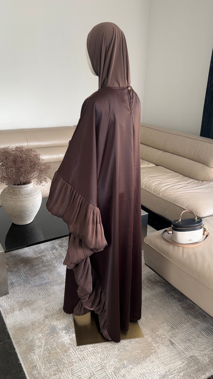 BUTTERFLY ABAYA CHOCO